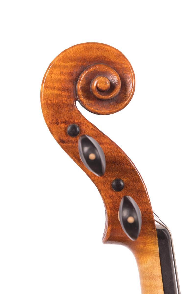 Riccio violino modello Stradivari personalizzato antichizzato 2020